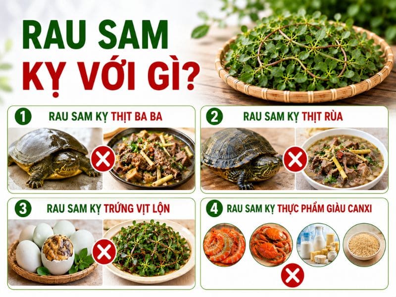 Rau sam kỵ với gì? Những thực phẩm tránh ăn với rau sam