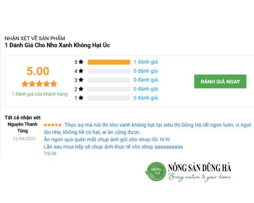 cam-nhan-khach-hang-nho-xanh-khong-hat-nong-san-dung-ha