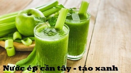 Nước ép cần tây và táo xanh